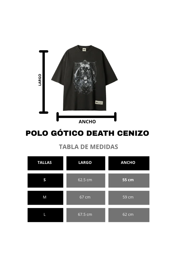 POLO GÓTICO DEATH CENIZO - Image 5