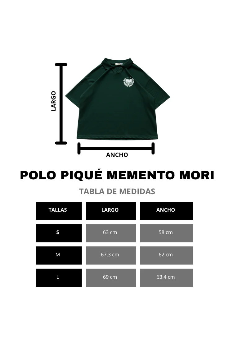 POLO PIQUÉ MEMENTO MORI VERDE HUMO - Image 5
